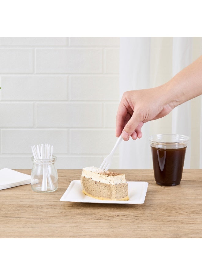 Restaurantware 4 Inch Cake Forks, 500 Knife-Edged Premium Pastry Forks - Disposable, Solid And Durable, PEarl White Plastic Sharp Edge Forks, For Parties, Bakeries, Catering Services, Gatherings - Image 5
