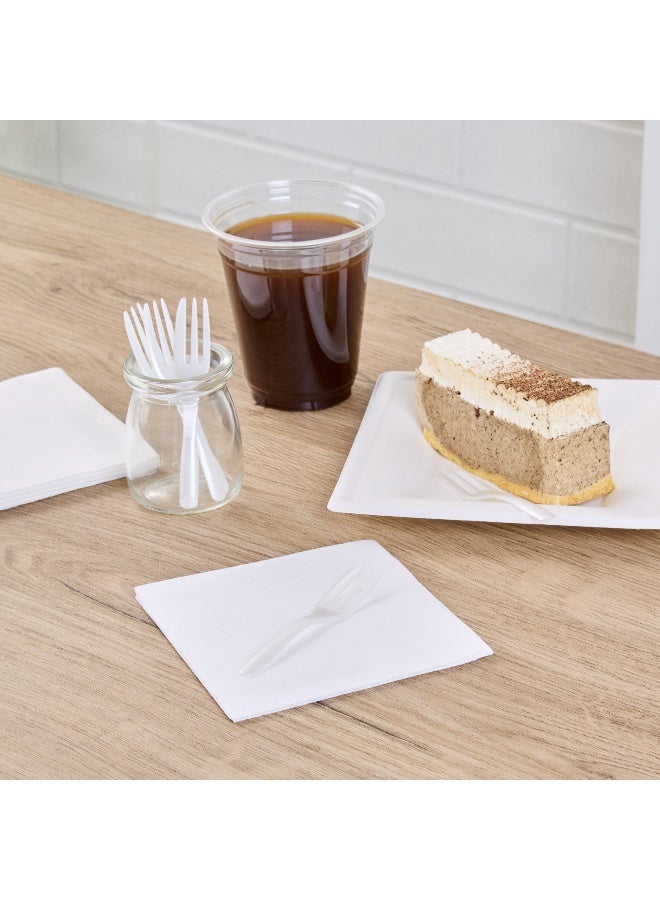 Restaurantware 4 Inch Cake Forks, 500 Knife-Edged Premium Pastry Forks - Disposable, Solid And Durable, PEarl White Plastic Sharp Edge Forks, For Parties, Bakeries, Catering Services, Gatherings - Image 4