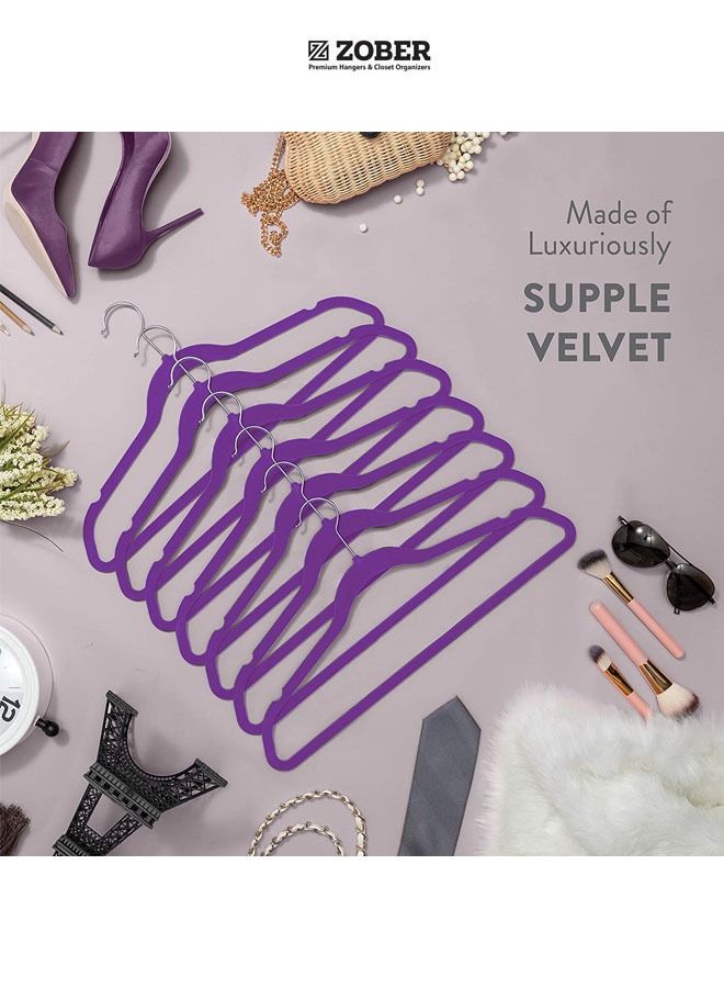 ZOBER Nonslip Velvet Hangers, Shirt Hangers, Ultrathin Space-Saving - Image 4