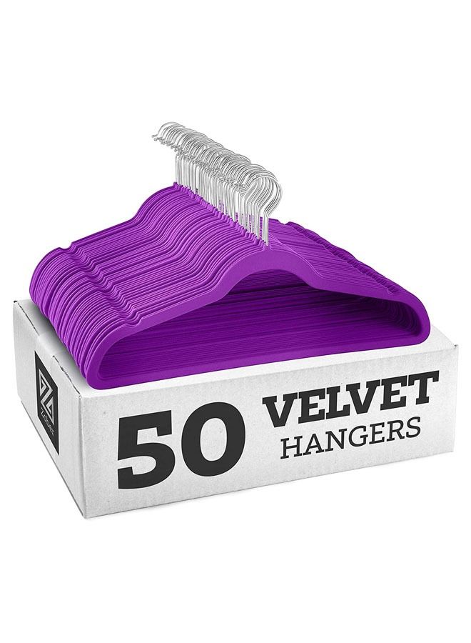 ZOBER Nonslip Velvet Hangers, Shirt Hangers, Ultrathin Space-Saving - Image 1