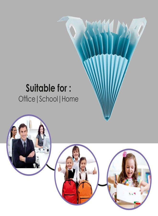 ال سي مجموعة من 3 حافظات ملفات متينة قابلة للتوسيع بأزرار - منظم مستندات بلاستيكي بحجم A4/Legal مع فتحة لبطاقة الاسم، لون فلورسنت مزدوج، حامل ملفات غير لامع للمدرسة والمكتب والمنزل - Image 4