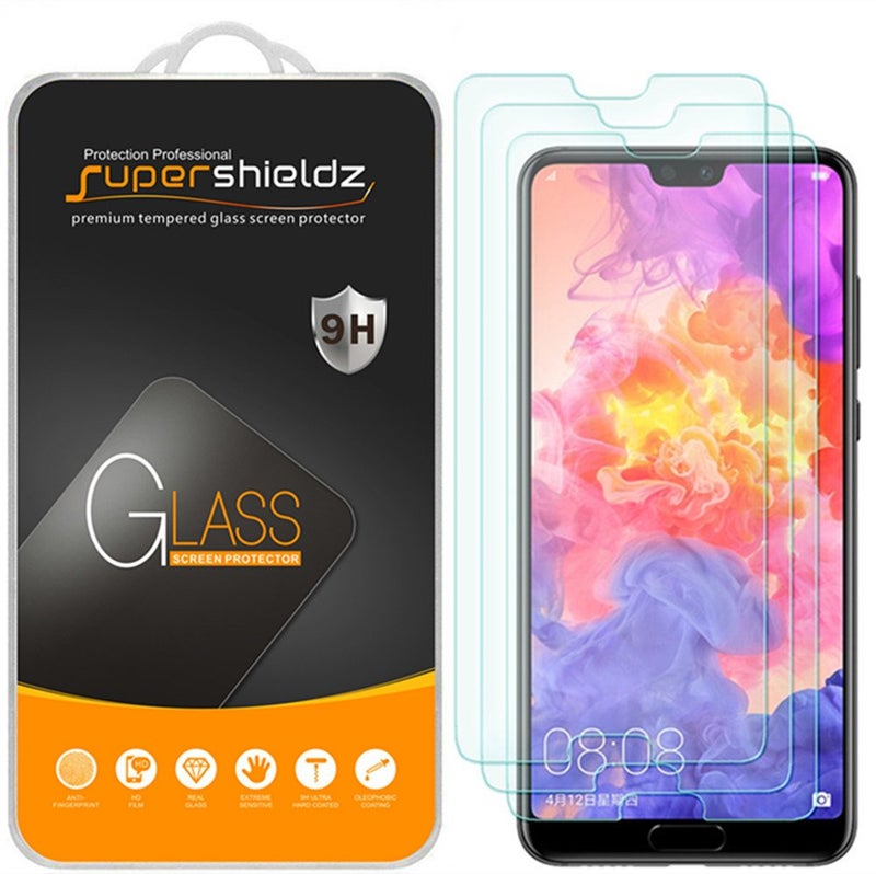 Supershieldz (3 Pack) Designed for Huawei (P20 Pro) Tempered Glass Screen Protector, Anti Scratch, Bubble Free - Image 1