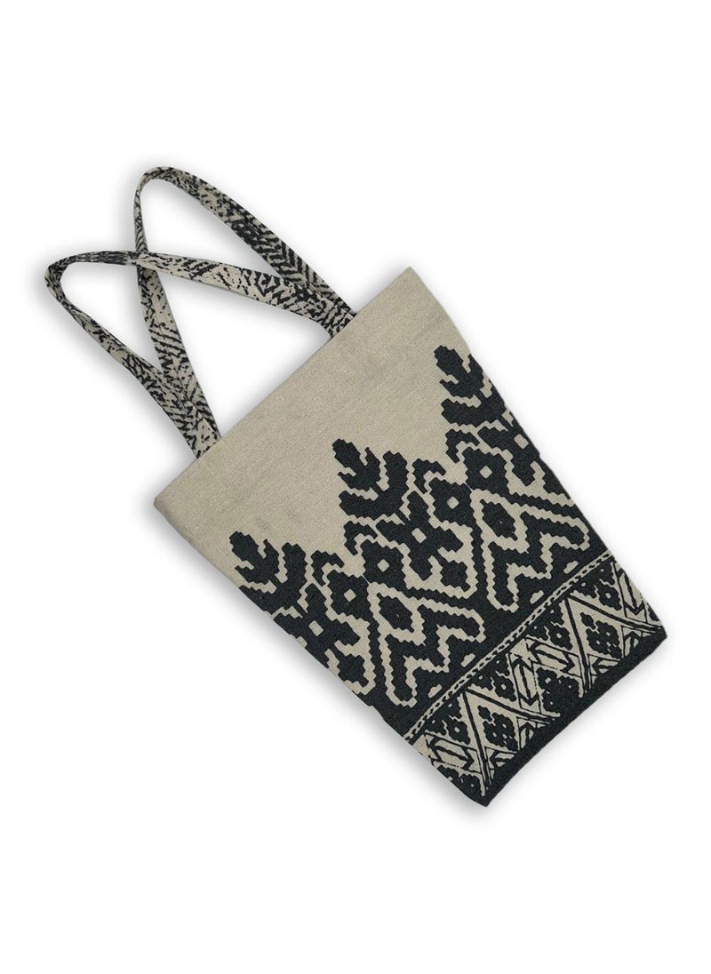 Gharibo Bags casual printed linen tote bag T230003b  - Image 2