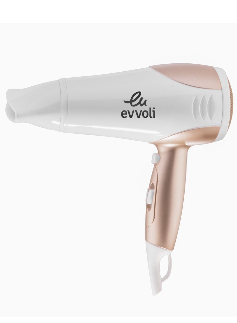 evvoli مجفف شعر إيفولي 2200 وات، محرك تيار مستمر قوي، مجفف شعر سريع التجفيف مع سرعتين و3 إعدادات تسخين، نفث أيونات، EVHC-HD2200W - Image 3