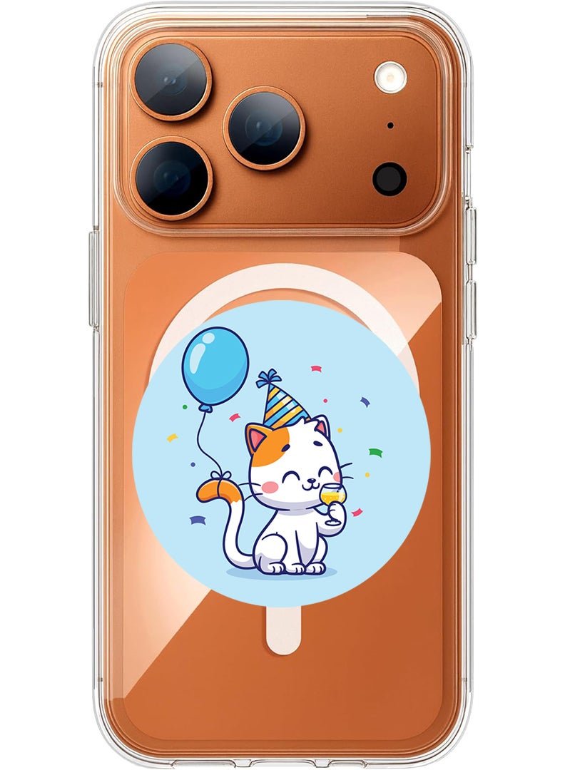 Theodor Magnetic Case for Apple iPhone 17 Pro Max Compatible with MagSafe Wireless Charging, Shockproof Phone Bumper Cover - Cute Cat Cactus - Image 1