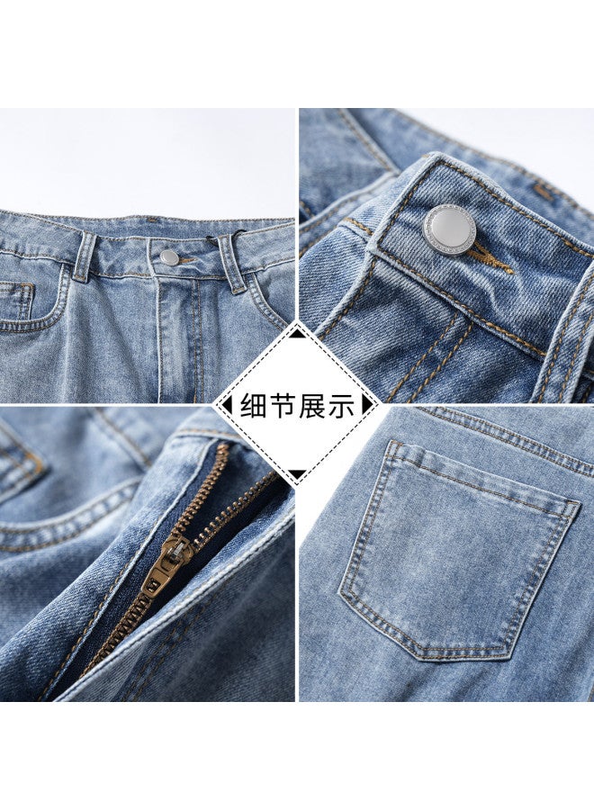 FOLUNSI summer Men's Jeans With Lyocell - Soft, Comfortable, Breathable Loose-fit Straight-leg Cropped Pants - Image 3
