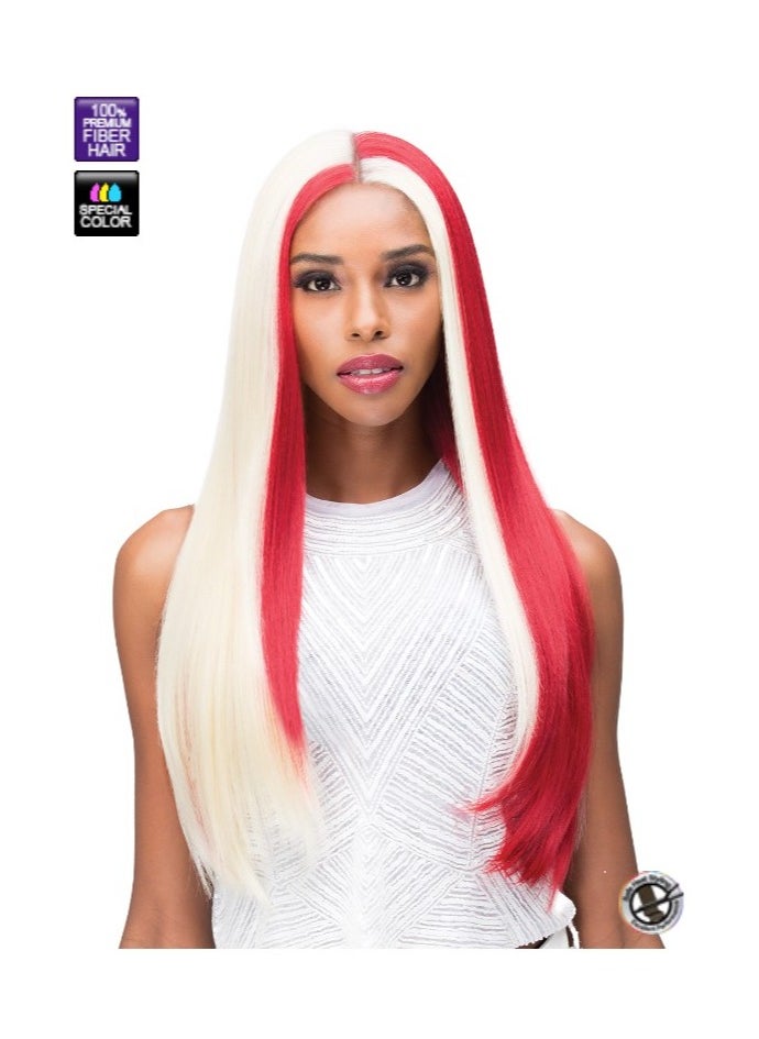 بوبي بوس Bobbi Boss شعر مستعار صناعي بريميوم 13x4 HD بدانتيل أمامي - MLF242- GARNET #2  - Image 3