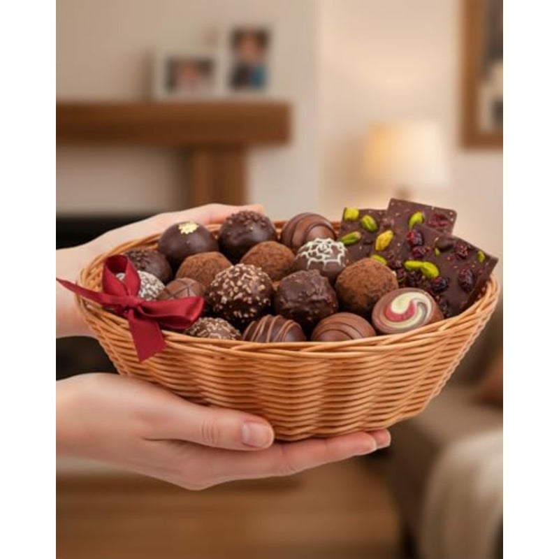 Woven Bread Baskets, 14 Pack Plastic Round Baskets for Serving, Food Storage Baskets for Fruits, Vegetables, Snacks, Small Woven Baskets for Gifts, Decorative Storage and Kitchen Organization - Image 4