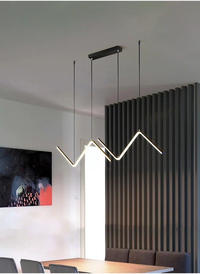 Goeco - 18W Wavy Pendant Light, Adjustable Color and Brightness with Remote Control - Image 1