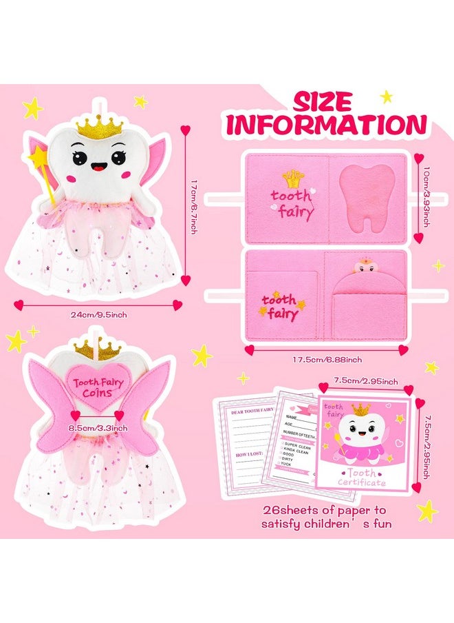 Sotiff - Tooth Pillow Kit Including Lost Teeth Cute Fairy Pillow Felt Tooth Pillow Lost Teeth Pillow Dear Tooth Notepad Felt Keepsake Wallet Pouch To Hold Teeth Note Card Photography For Kids - Image 1