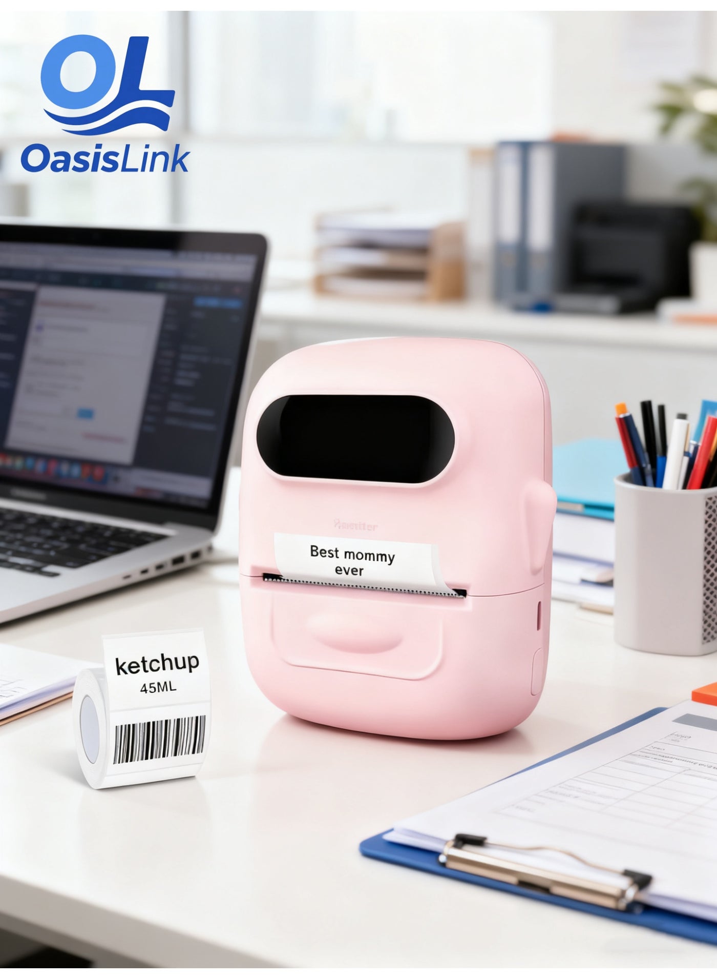 أواسيس لينك Oasislink Mini Portable Bluetooth Thermal Label Maker