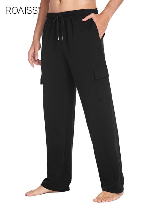 Men's Straight-leg Sweatpants Sweatpants Straight Leg Casual Yoga Baggy Athletic Jogger Pants with Pockets Fitness Running Active Training Outdoor Sports Pants Solid Color