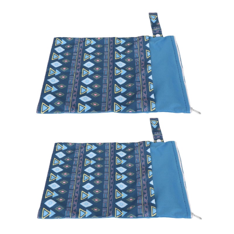 حقيبة مبللة وجافة 2 قطعة زر لاصق مقاومة للتسرب لحفاضات الأطفال مقاس 25 × 35 سم G40 - Image 4