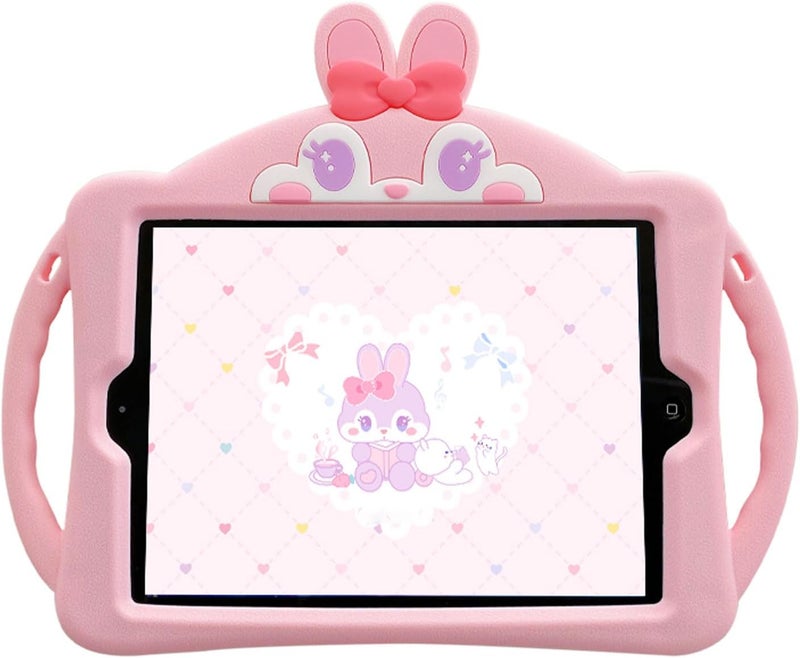 Kids Ipad Case: 10.2-Inch Pink Multi-Layer Shock-Absorbing - Adjustable Strap & Handle Shockproof Ipad Case With Stand for Active Kids, Family Outings, Educational Use - Image 3