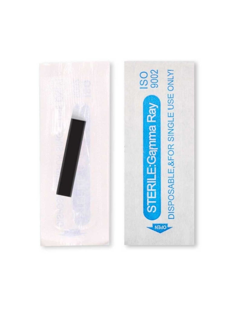 IOLITE Microblading needles 17 prong slant triple line needles spmu needles size 16mm one time use disposable blade Sterile packaged 12pcs - Image 2