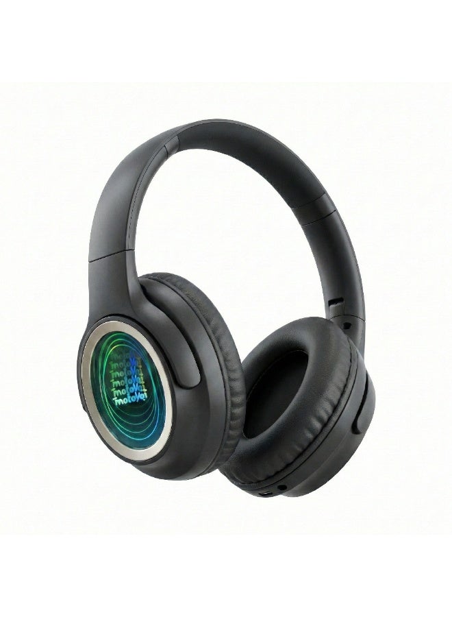 Imoaka Wireless Over-Ear Bluetooth Headphones with Pure Bass Sound, Microphone, BT 5.3, USB-C Charging, AUX Cable 2M, Works with iPhone, Samsung & Android Devices – , Weightless ,Black - Image 1