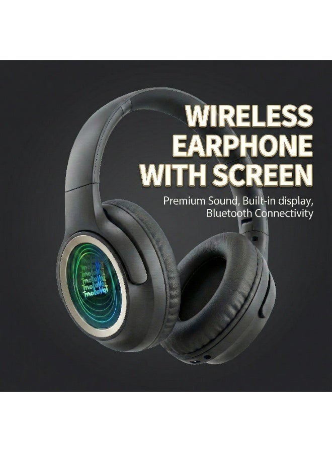 Imoaka Wireless Over-Ear Bluetooth Headphones with Pure Bass Sound, Microphone, BT 5.3, USB-C Charging, AUX Cable 2M, Works with iPhone, Samsung & Android Devices – , Weightless ,Black - Image 2