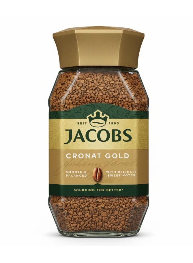 جاكوبس قهوة كرونات جولد سريعة التحضير، عبوة 200 غرام - Image 1