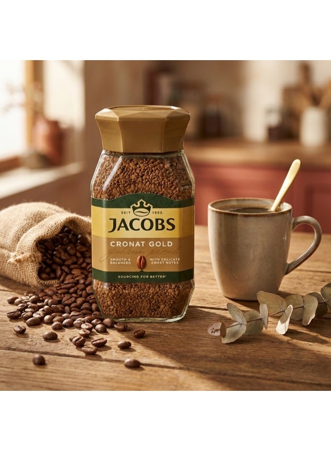 جاكوبس قهوة كرونات جولد سريعة التحضير، عبوة 200 غرام - Image 2