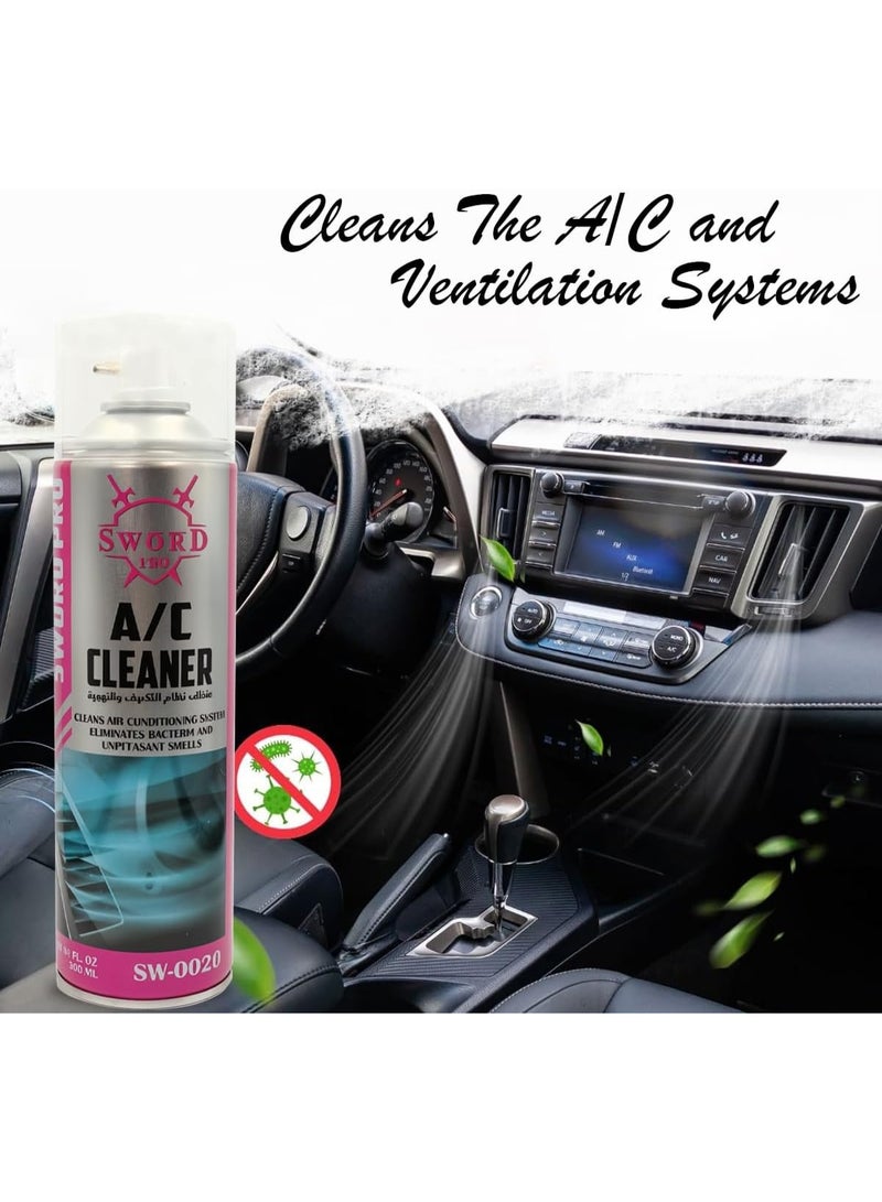 Sword Pro A/C Cleaner for Vehicles – 500ml Air Conditioning System Cleaner, Eliminates Bacteria, Odors, and Unpleasant Smells, Easy Application for Cars, SUVs, and More - Image 3