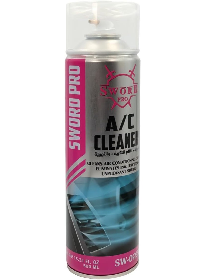 Sword Pro A/C Cleaner for Vehicles – 500ml Air Conditioning System Cleaner, Eliminates Bacteria, Odors, and Unpleasant Smells, Easy Application for Cars, SUVs, and More - Image 1