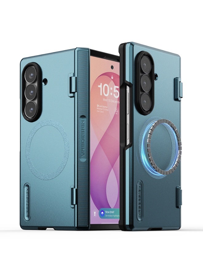 Terra Guard Modern Samsung Galaxy Z Fold 8 Ultra Case Cover [MagSafe Compatible] with Flex Hinge Protection - Ice Blue