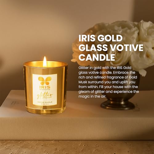 IRIS Gold Glass Votive Pack of 2 - Image 2