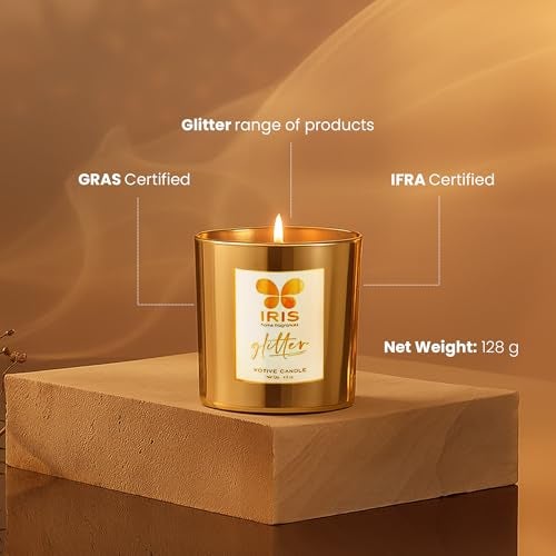 IRIS Gold Glass Votive Pack of 2 - Image 3