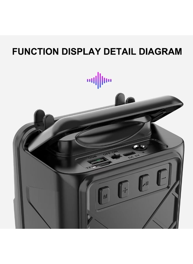 SING-E Zqs1367 Mini Outdoor Live Singing Karaoke Speaker RGB LED Lighting USB/TF Card FM Function - Image 2