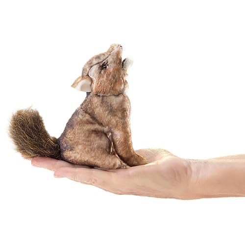 Folkmanis Mini Coyote Finger Puppet - Image 1