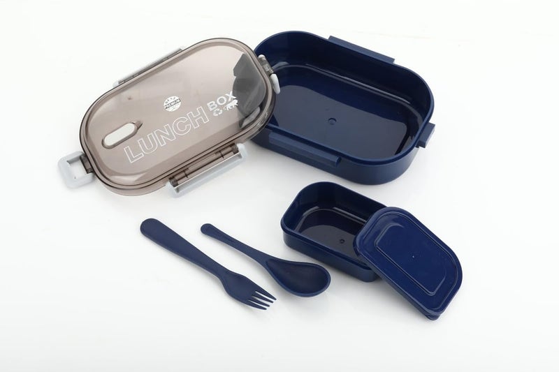 BHOJAL Bpa Free Plastic Lunch Box Food Grade Tiffin Boxes Leak Proof Air Tight DabbaUnbreakable Lid Snacks Tiffin Box for Kids Light Weight Easy Clean1500ml Pack of 1 Blue - Image 2