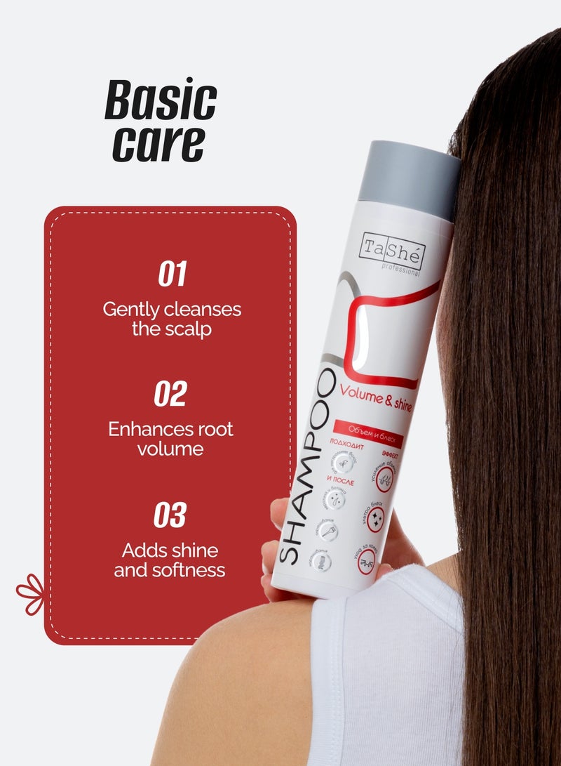 Tashe Volume & Shine Hair Shampoo | Strengthening & Root-Lifting Formula with Collagen, Grape & Lavender Extracts – 300ml  - Image 2