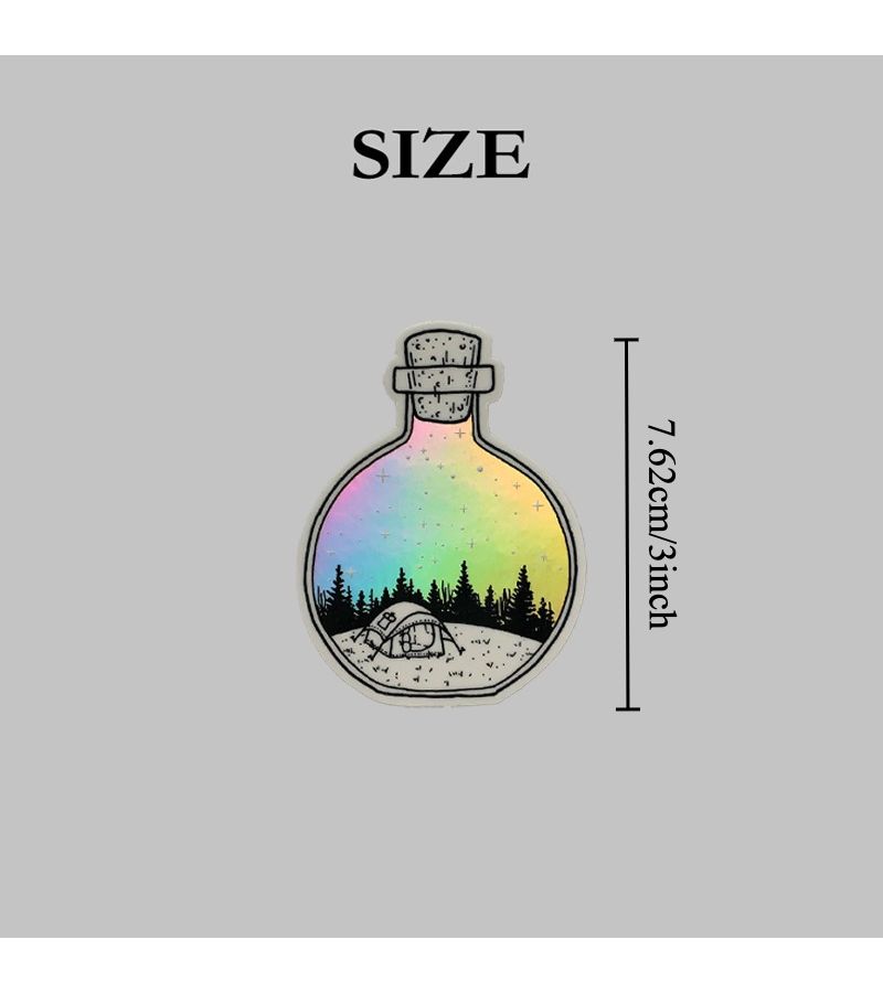 Holographic Galaxy Vinyl Stickers 1pc For Laptop Water Bottle Phone Glossy - Image 2