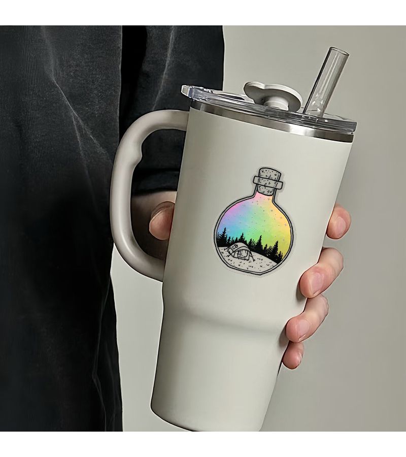 Holographic Galaxy Vinyl Stickers 1pc For Laptop Water Bottle Phone Glossy - Image 5