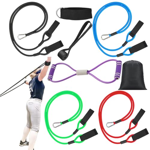 Davllin Baseball Softball Resistance Training Bands,Baseball Training Equipment,Baseball Pitching Trainer and Arm Trainer,Softball Training Aid for Pitching Arm Strength Throwing Warm up Stretching - Image 1