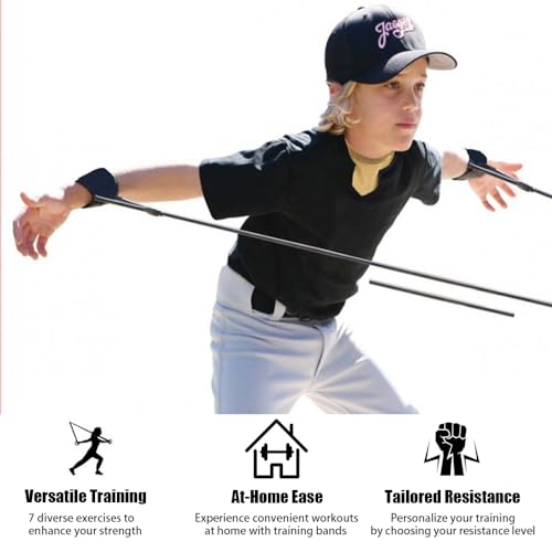 Davllin Baseball Softball Resistance Training Bands,Baseball Training Equipment,Baseball Pitching Trainer and Arm Trainer,Softball Training Aid for Pitching Arm Strength Throwing Warm up Stretching - Image 5