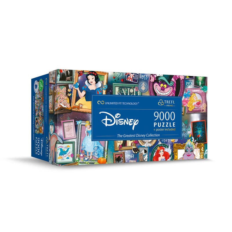 Trefl Disney 9000 Piece Jigsaw Puzzle The Greatest Disney Collection Prime 78"x37" - Image 1