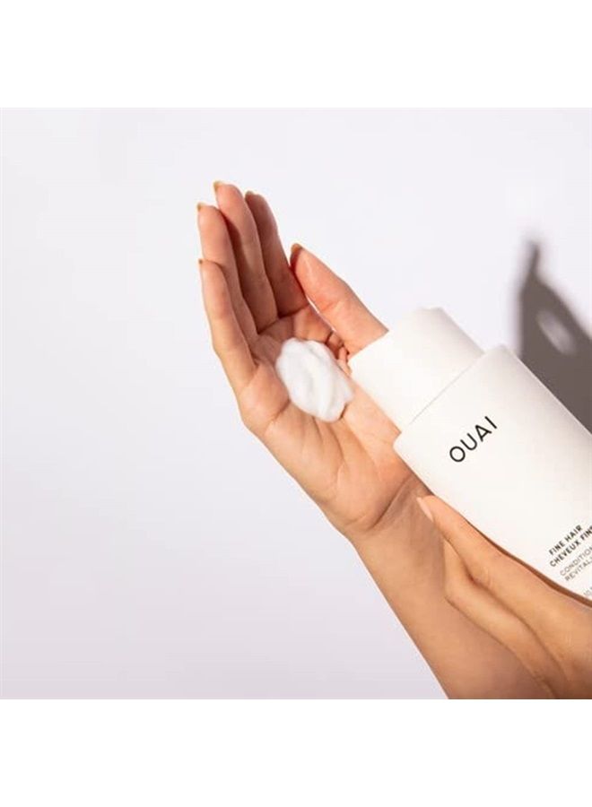 Ouai Fine Conditioner Refill Pouch. This Lightweight Conditioner Gives Fine Hair Softness, Bounce and Volume. Made with Keratin, Biotin and Chia Seed Oil  - Image 3