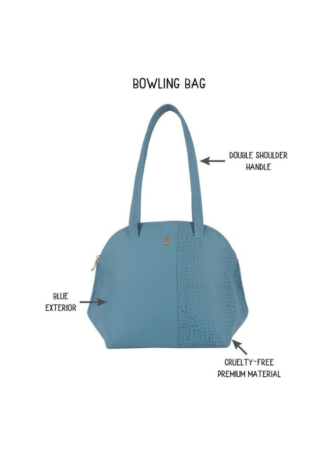Baggit Women Blue Bowling Handbag Medium Size | Ladies Stylish Casual Purse Bag - Image 2