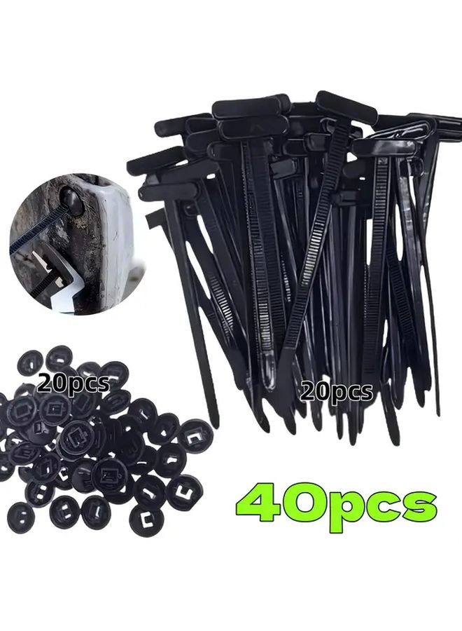 100pcs Heavy Duty Self Locking Nylon Cable Tie Buckles UV Resistant Heat Resistant Round Zip Ties With Pin And Button Design For Secure Cable Management Car Repair Automotive And Industrial Use