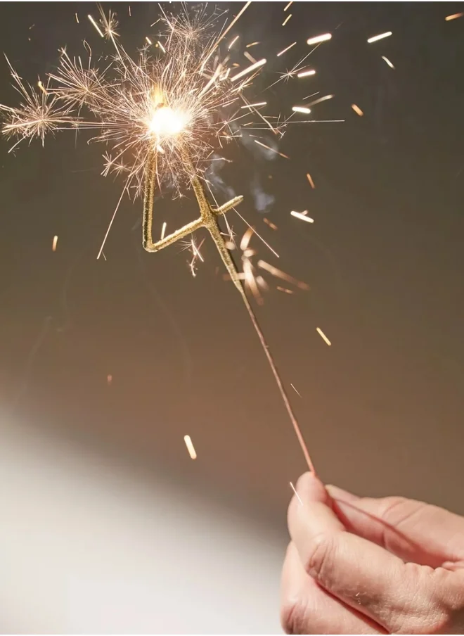 Wondercandle Gold Sparkler Candle - Number 4