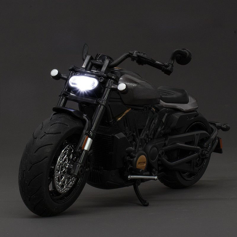 (Boxed) simulation 1 to 12 Harley off-road alloy motorcycle model decoration children's toys one-piece delivery(Green) - Image 4