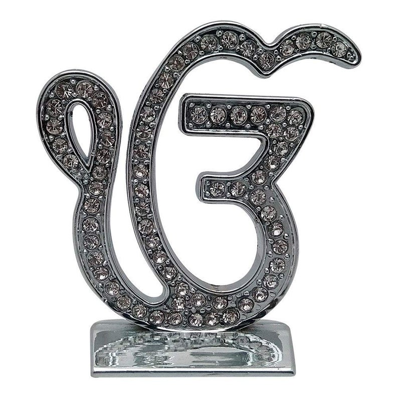 GCT Sikh Religious Symbol EK Onkar Idol IK Onkar Idol (B-58) Silver Metal Statue for Home Décor Car Dashboard Mandir Pooja Murti Temple Puja Office Table Showpiece - Image 5