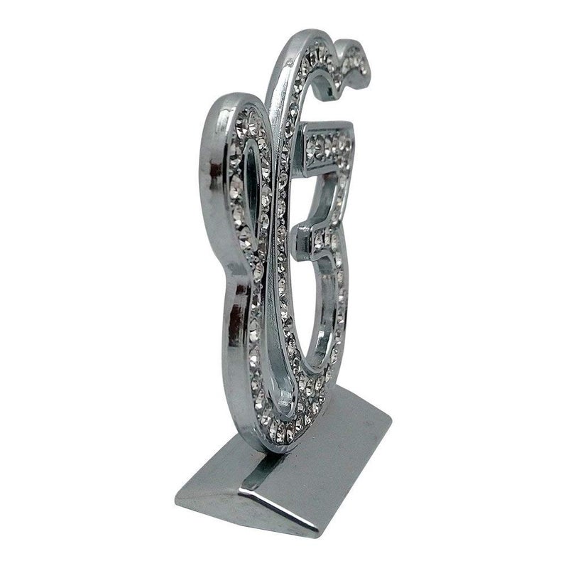 GCT Sikh Religious Symbol EK Onkar Idol IK Onkar Idol (B-58) Silver Metal Statue for Home Décor Car Dashboard Mandir Pooja Murti Temple Puja Office Table Showpiece - Image 3