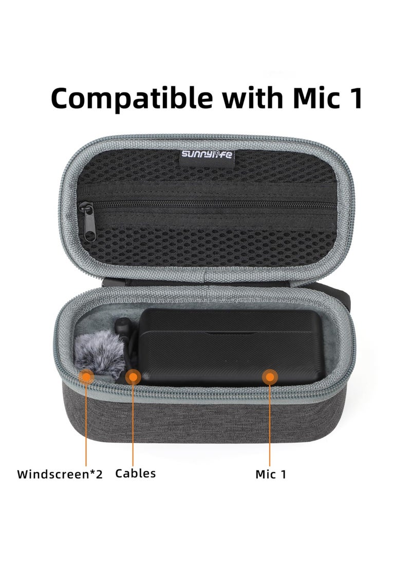 SYOSI Hard Carrying Case for DJI Mic Wireless Lavalier Microphone Charging Case, Wireless Lavalier Microphone Cover for PC Smartphone Vlogs Cable Phone Adapter Windscreen Accessories - Image 5