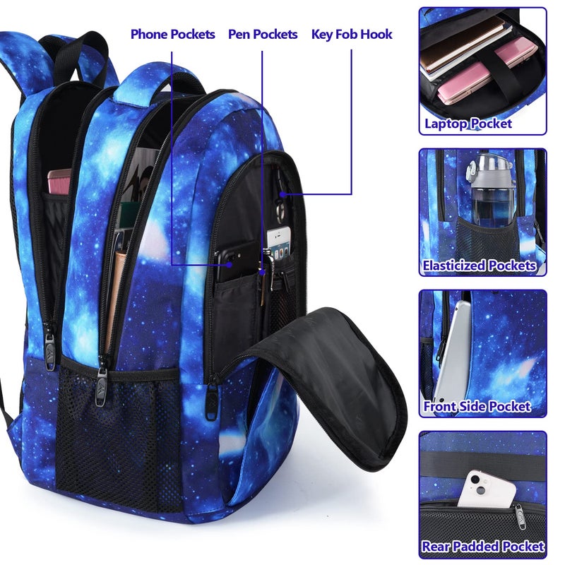 MATEIN School Backpack for Boys Girls, Anti Theft College School Laptop Bookbag for Students with USB Charging Port, Water Resistant Slim Travel Laptop Backpack Fits 15.6 In Computer Gifts for Men - Image 4