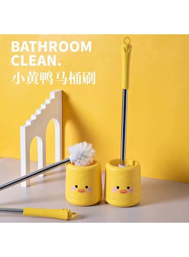 Silicone Toilet Brush with Long Handle and Holder – Clean, Modern Design – Easy to Clean and Ideal for Small Bathrooms or Kids(NR) - Image 5