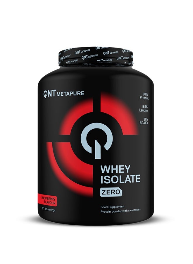 QNT METAPURE WHEY ISOLATE ZERO CARB Protein Powder | 2000g | Raspberry flavour, 90% Isolate - Image 1