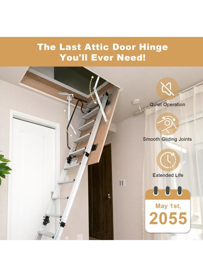 Lynzro 55-1 Attic Ladder Spreader Hinge Arms with Springs,Compatible with Werner - Image 4