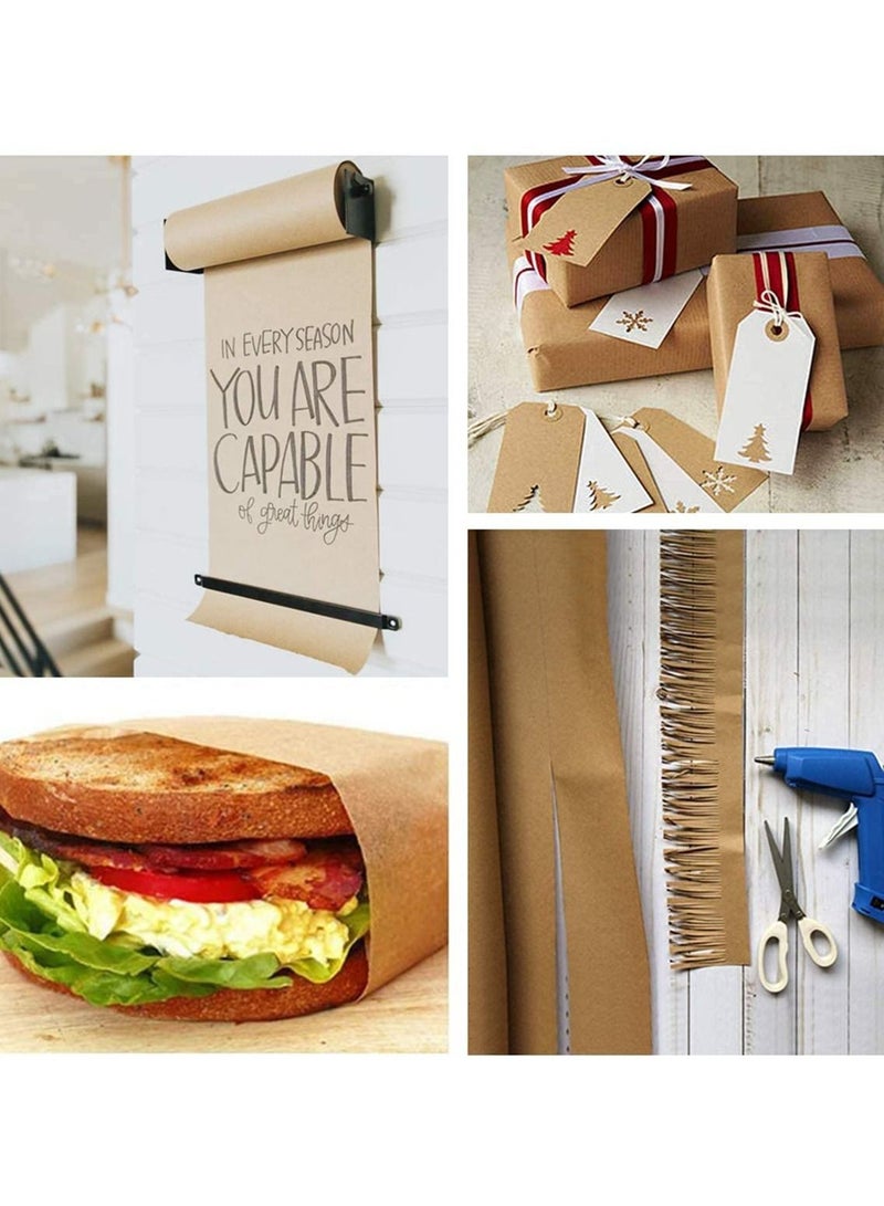SYOSI لفة ورق كرافت، لفة تعبئة ورق بني مقاس 12 بوصة مثالية للحرف اليدوية والفنون وتغليف الهدايا الصغيرة والتعبئة والبريد والشحن والطرود - Image 3